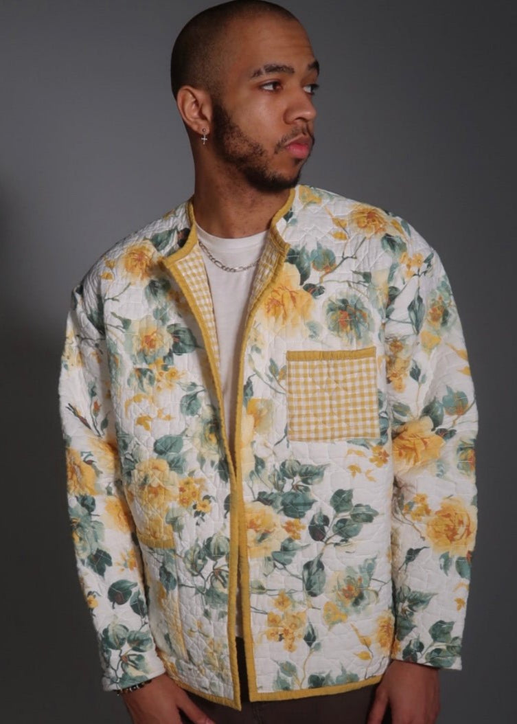 Floral Quilted Bomber