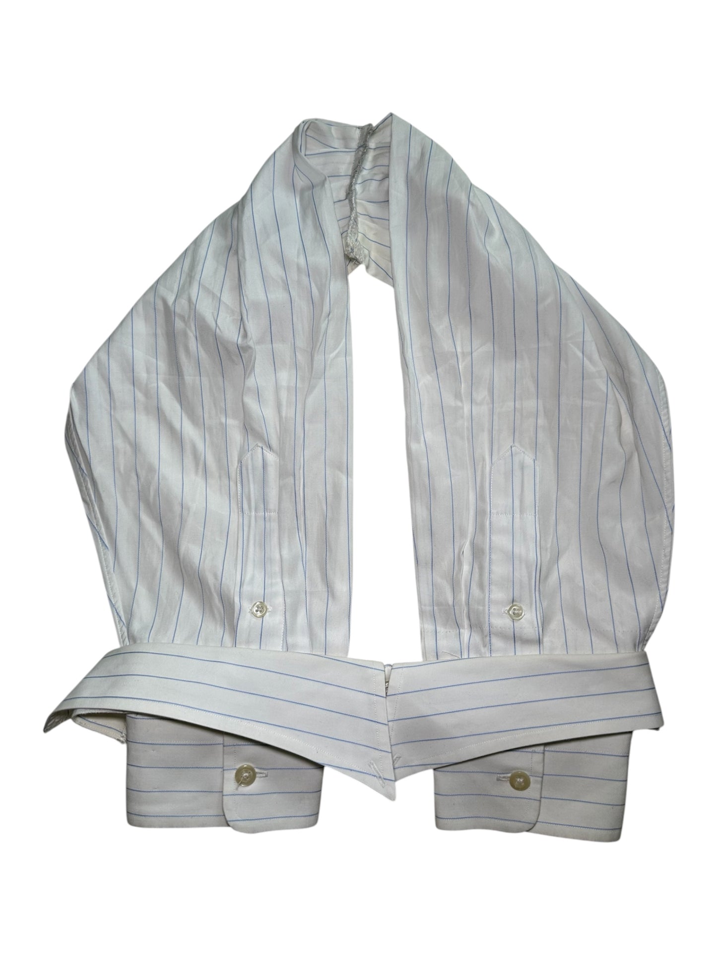 Aria Halter in White & Blue Stripes