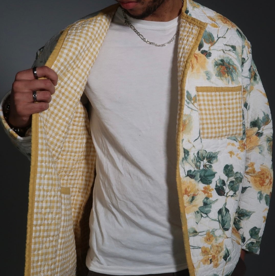 Floral Quilted Bomber