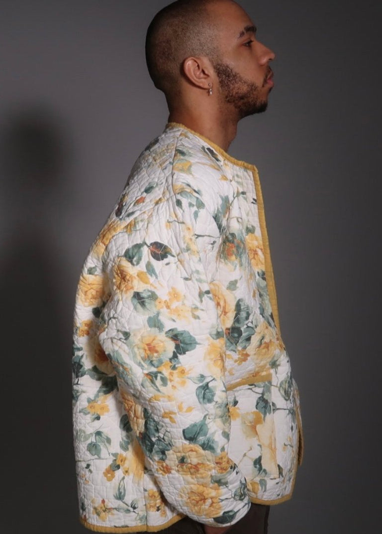 Floral Quilted Bomber
