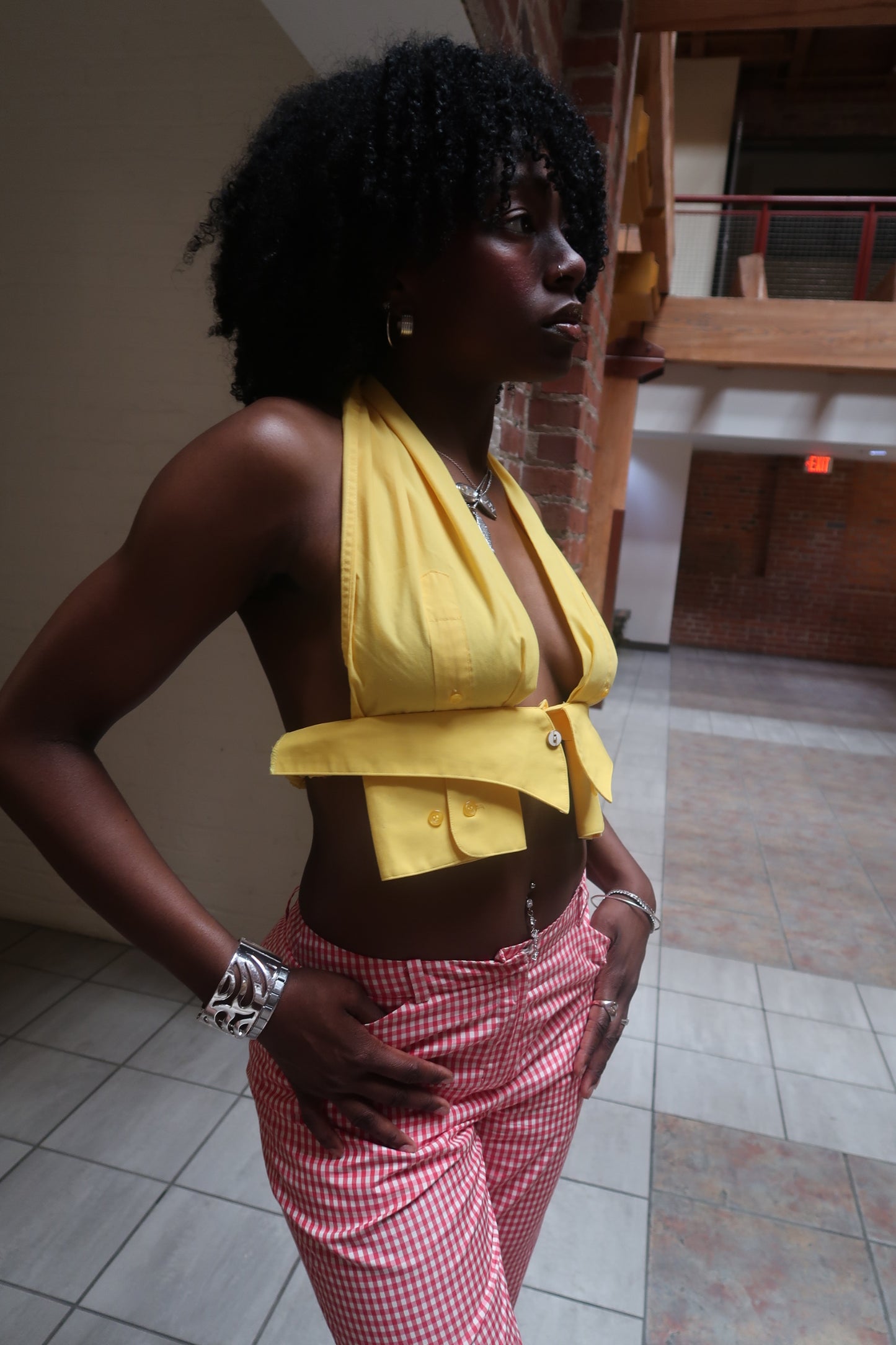 Aria Halter in Banana Yellow