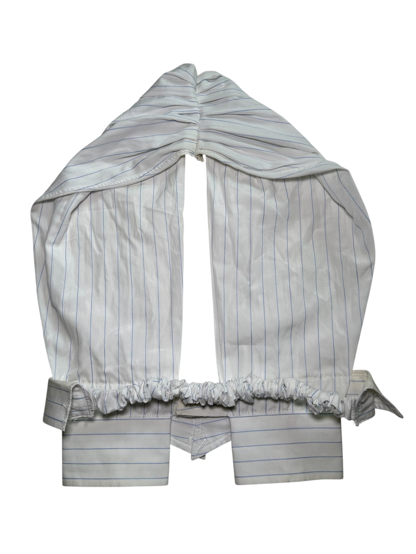 Aria Halter in White & Blue Stripes